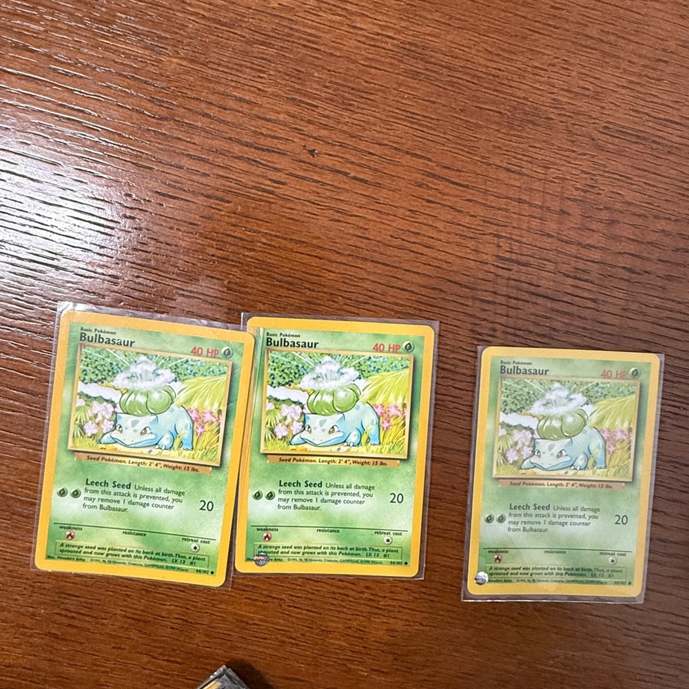 Pokémon cards original bulbasaur